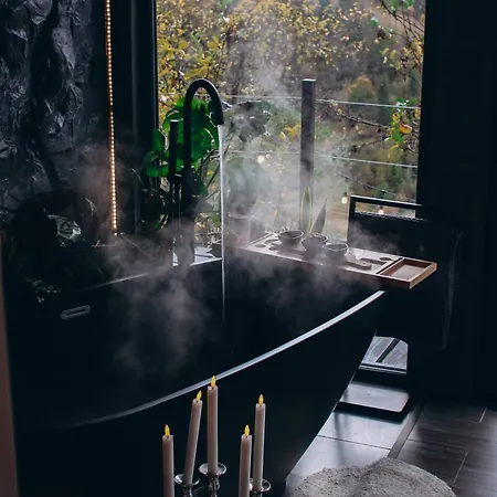 펜션 казковий дім та Garden два будиночки в горах з чаном-джакузі